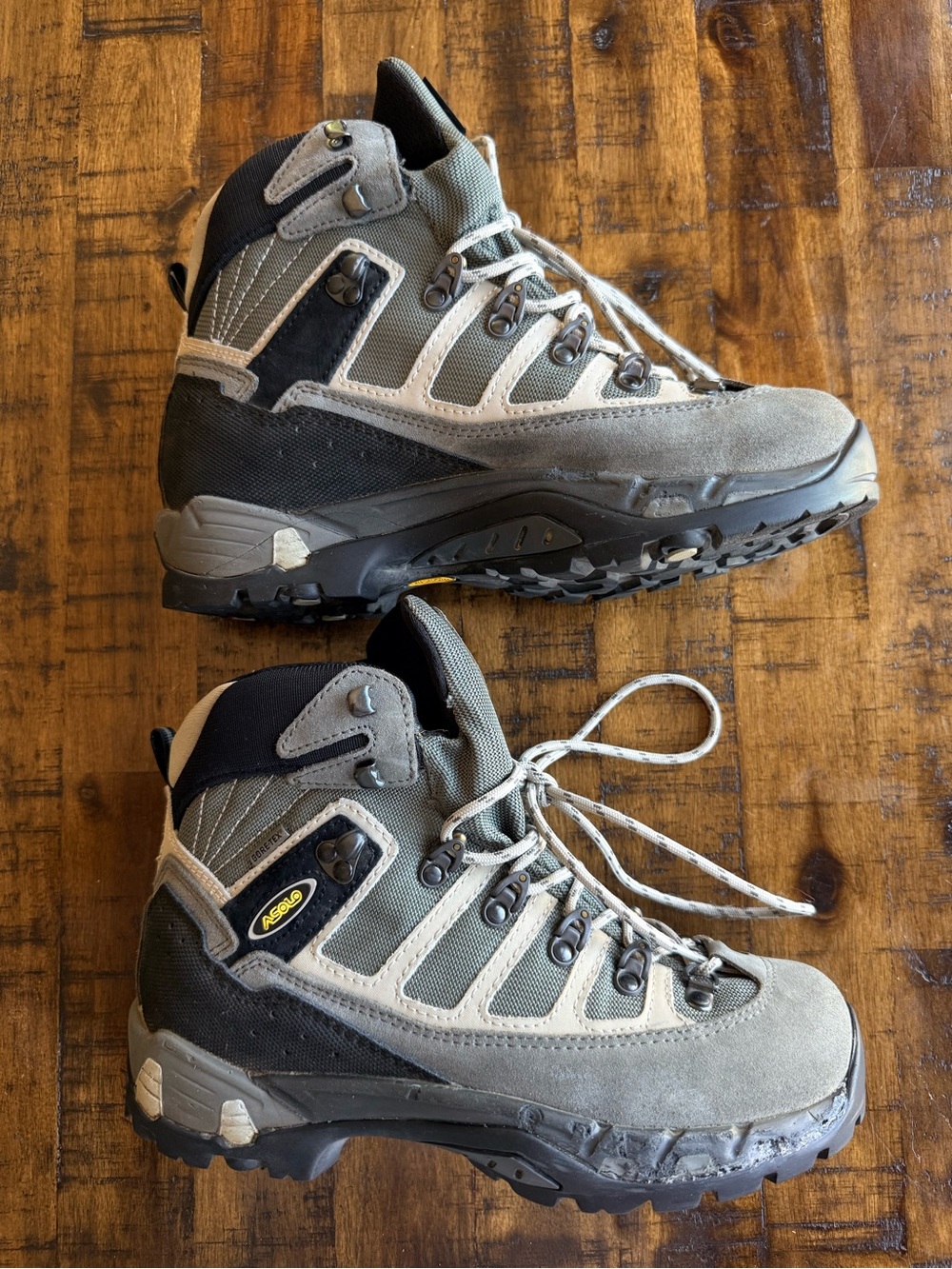 Asolo P.MATIC 400 GTX Hiking Boots • Women’s 6.5 • Gray/Black • Gore‑Tex • Flaws